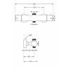 Mitigeur thermostatique de douche Mexen Kai, chromé - 77150-00