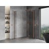 Mexen Mist-H L Duo cabine de douche pivotante droite 100 x 105 cm, transparent, cuivre brossé - 8A5L-100L-105P-65-00