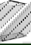 Mexen Rox-3S L cabine de douche coulissante droite 3 parois 130 x 120 cm, cadre noir, noir - 8C2L-130-120-70-70-3S-P