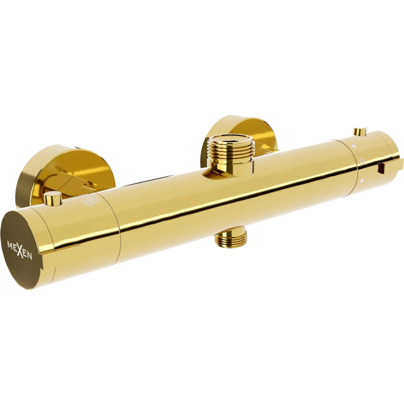Mexen Kai robinet de douche thermostatique, doré - 77150-50