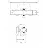 Batterie de douche thermostatique Mexen Kai, or rose - 77150-60