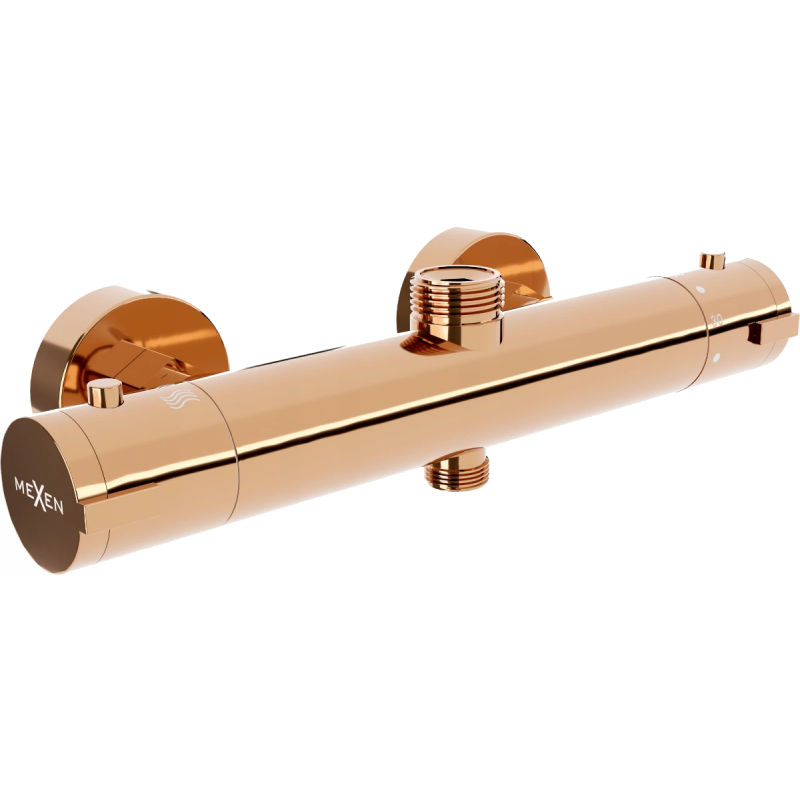 Batterie de douche thermostatique Mexen Kai, or rose - 77150-60