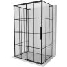 Mexen Rox-3S L cabine de douche 3 côtés coulissante gauche 160 x 85 cm, grille noire, noire - 8C2L-160-085-70-77-3S-L