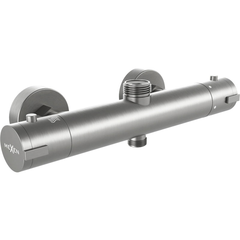 Mexen Kai mitigeur thermostatique de douche, gris fusil brossé - 77150-66