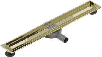 Mexen Flat 360° boîtier pour évacuation linéaire pivotant 70 cm, doré - 1540070