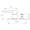 Mexen Lua robinet de baignoire pour installation encastrée, Noir - 72835-70