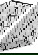 Mexen Rox-3S L cabine de douche à 3 parois coulissante droite 130 x 90 cm, grille noire, noire - 8C2L-130-090-70-77-3S-P