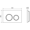 Bouton poussoir Mexen Fenix 07 XS, chrome mat - 600702