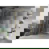 Cabine de douche battante Mexen Mist-H L Duo 70 x 70 cm, transparent, or brossé - 8A5L-070L-070P-55-00