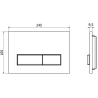 Bouton de rinçage Mexen Fenix 09, chrome mat - 600902