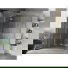 Mexen Mist-H L Duo cabine de douche pivotante 95 x 75 cm, transparent, or brossé - 8A5L-095L-075P-55-00