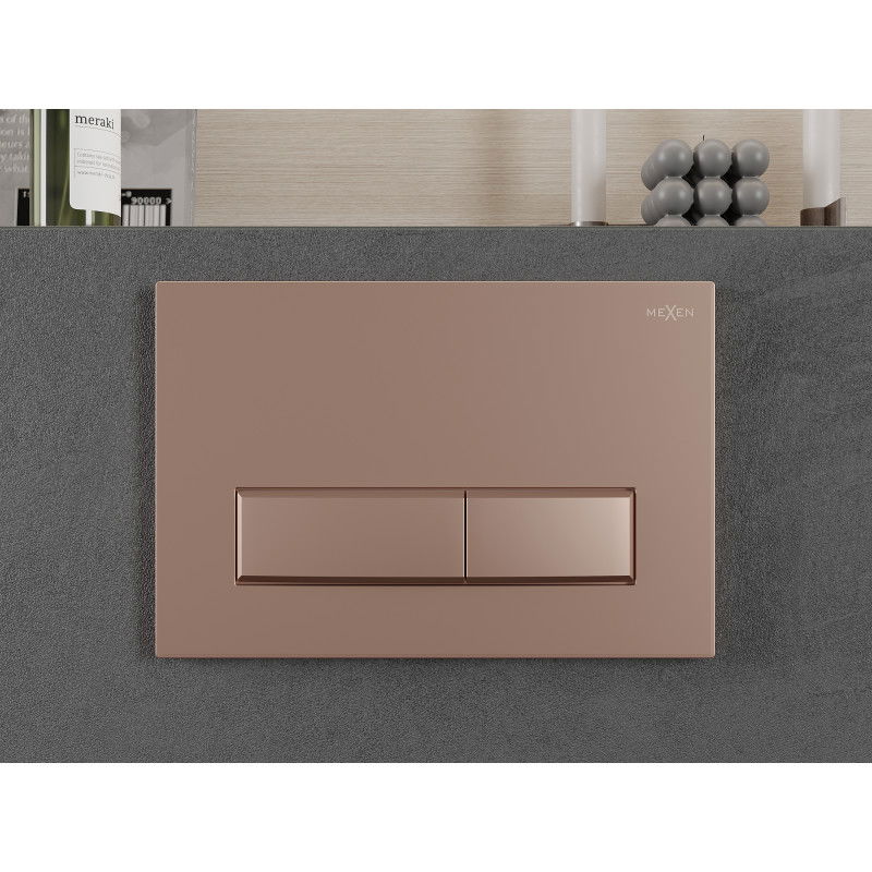 Mexen Fenix 09 bouton de chasse d'eau, or rose - 600905