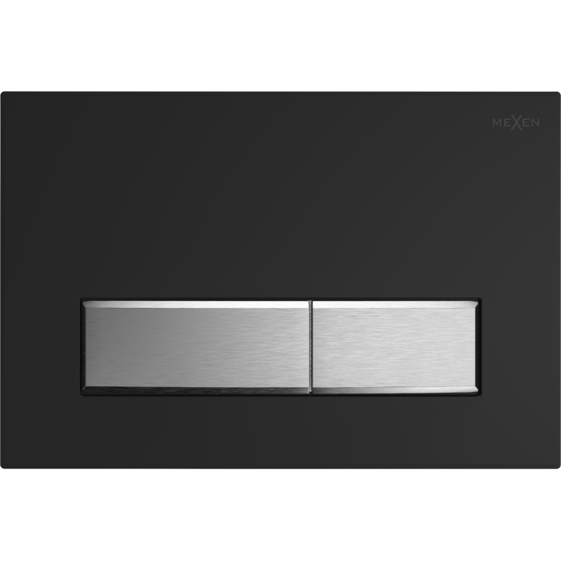 Bouton de chasse d'eau Mexen Fenix 09, noir/chrome mat - 600997