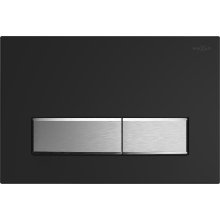 Bouton de chasse d'eau Mexen Fenix 09, noir/chrome mat - 600997