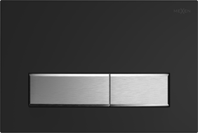 Bouton de chasse d'eau Mexen Fenix 09, noir/chrome mat - 600997