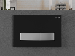 Bouton de chasse d'eau Mexen Fenix 09, noir/chrome mat - 600997