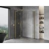 Mexen Mist-H L Duo cabine de douche battante 90 x 85 cm, transparent, or brossé - 8A5L-090L-085P-55-00
