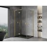 Mexen Mist-H L Duo cabine de douche pivotante gauche 115 x 90 cm, transparent, or brossé - 8A5L-115L-090P-55-00