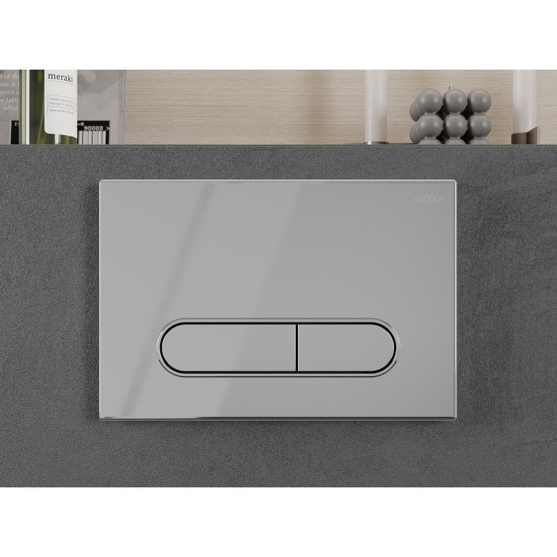 Mexen Fenix 11 bouton de chasse d'eau, chrome brillant - 601101