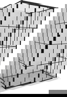 Mexen Rox-3S L cabine de douche à trois parois coulissante droite 150 x 120 cm, grille noire, noire - 8C2L-150-120-70-77-3S-P