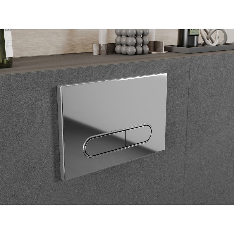 Mexen Fenix 11 bouton de chasse d'eau, chrome brillant - 601101