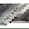 Mexen Mist-H L Duo cabine de douche battante 120 x 115 cm, transparent, or brossé - 8A5L-120L-115P-55-00