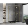 Mexen Mist-H L Duo cabine de douche pivotante droite 95 x 105 cm, transparente, or brossé - 8A5L-095L-105P-55-00