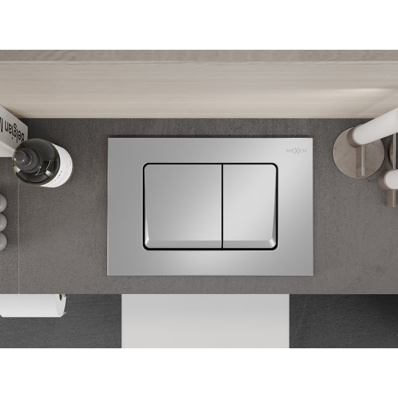 Mexen Fenix 10 XS bouton de chasse d'eau, chrome mat - 601002