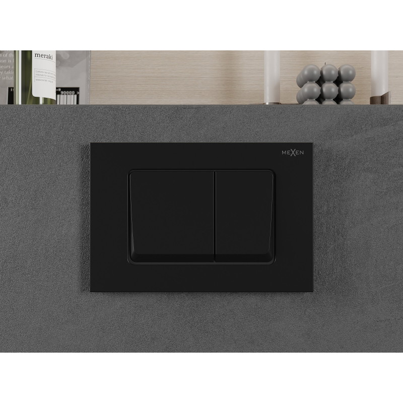 Mexen Fenix 10 XS bouton de chasse d'eau, noir mat - 601003