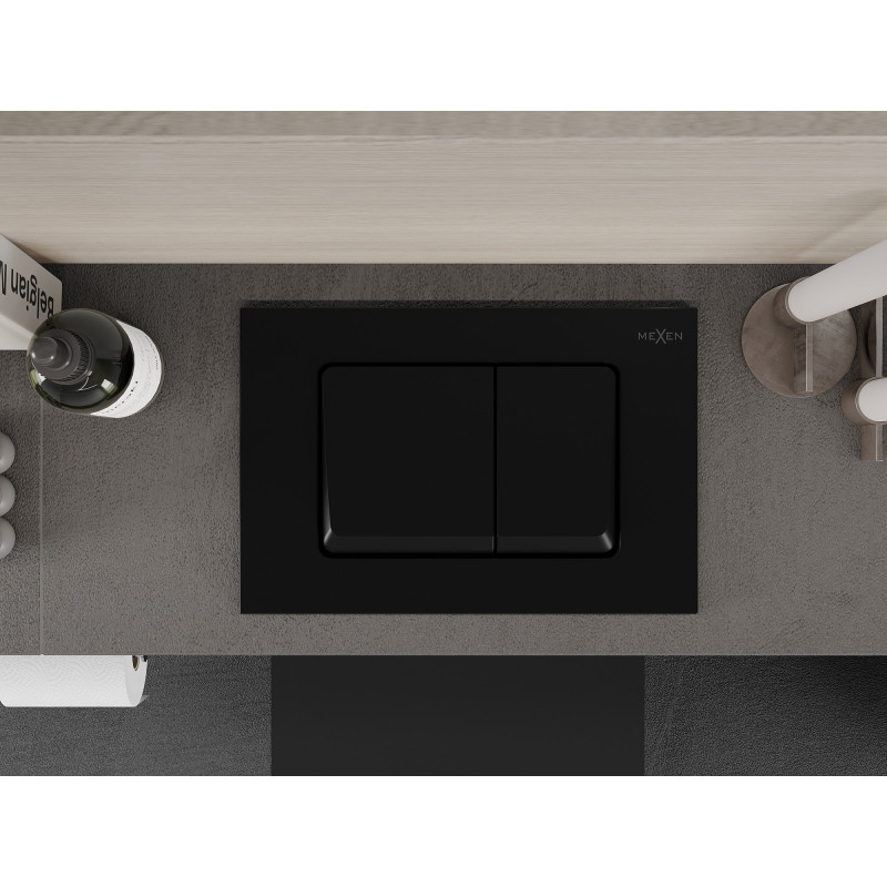 Mexen Fenix 10 XS bouton de chasse d'eau, noir mat - 601003