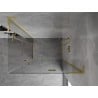 Mexen Mist-H L Duo cabine de douche battante 70 x 80 cm, transparent, or brossé - 8A5L-070L-080P-55-00