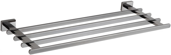 Mexen Arno étagère pour serviette, chrome noir - 7020720-73