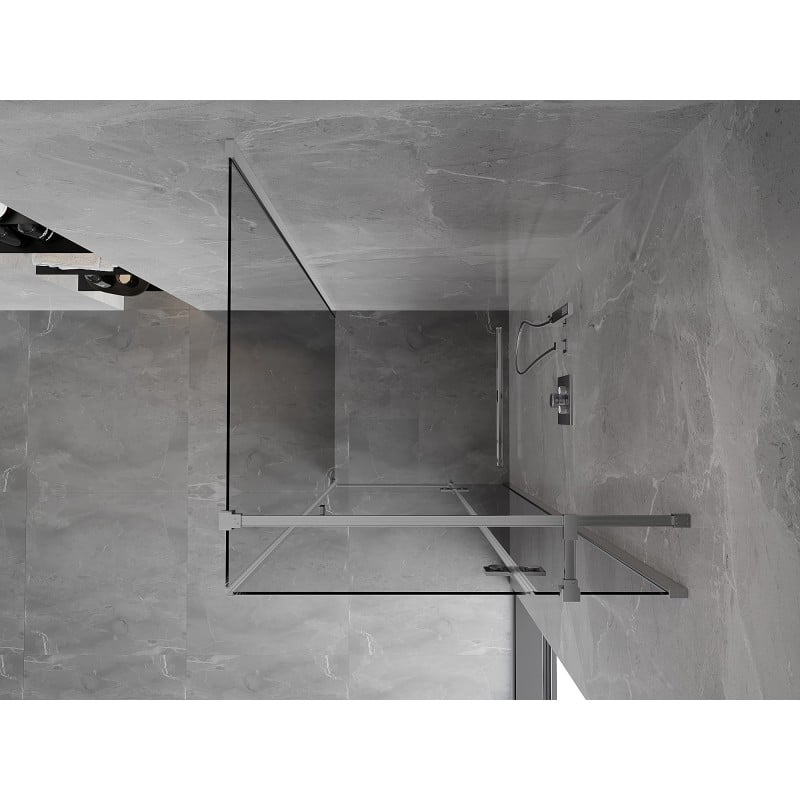 Mexen Mist-H T cabine de douche pivotante droite 85 x 85 cm, transparent, chromé - 8A5T-085-085-01-00-P