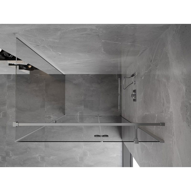 Mexen Mist-H T cabine de douche battante droite 90 x 70 cm, transparent, chromé - 8A5T-090-070-01-00-P