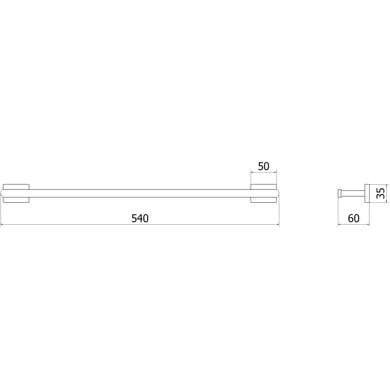 Mexen Arno porte-serviettes, chrome - 7020724-00
