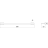 Mexen Arno porte-serviettes, noir - 7020724-70