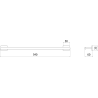 Mexen Arno porte-serviette, blanc - 7020724-20
