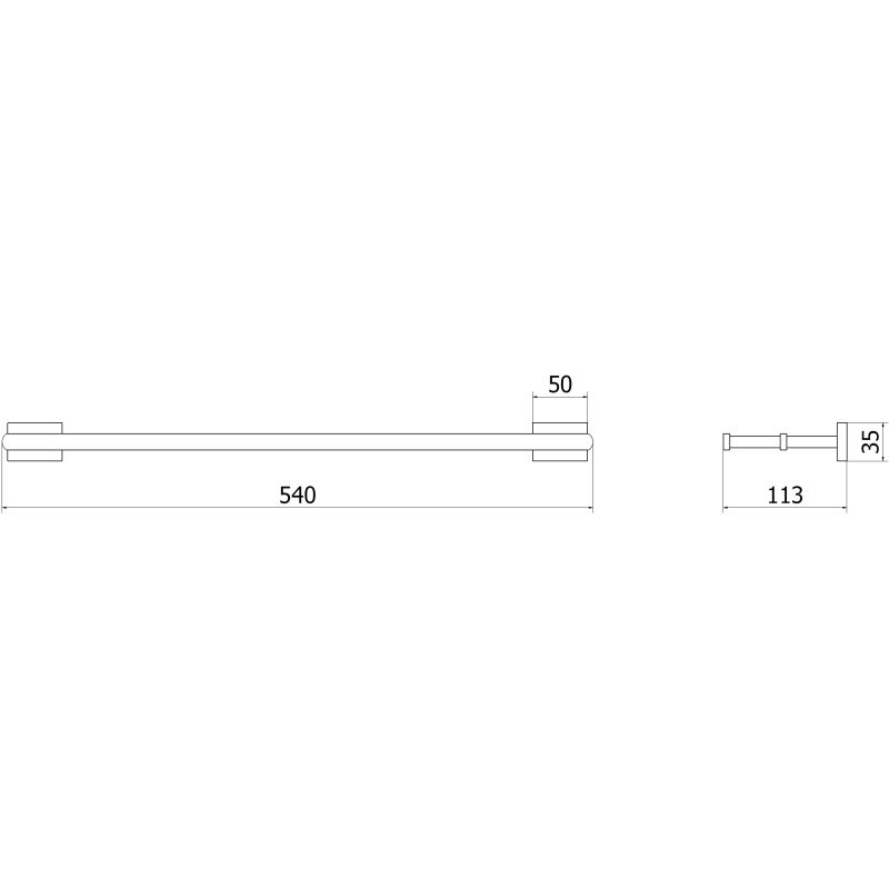 Mexen Arno double porte-serviettes, chrome - 7020725-00