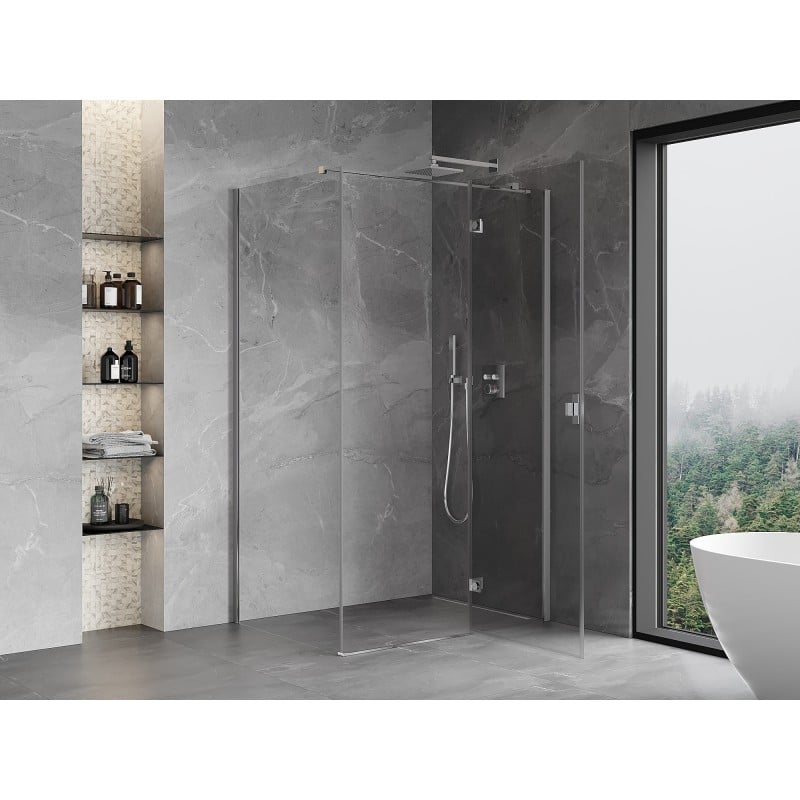 Mexen Mist-H T cabine de douche pivotante droite 100 x 85 cm, transparent, chrome - 8A5T-100-085-01-00-P