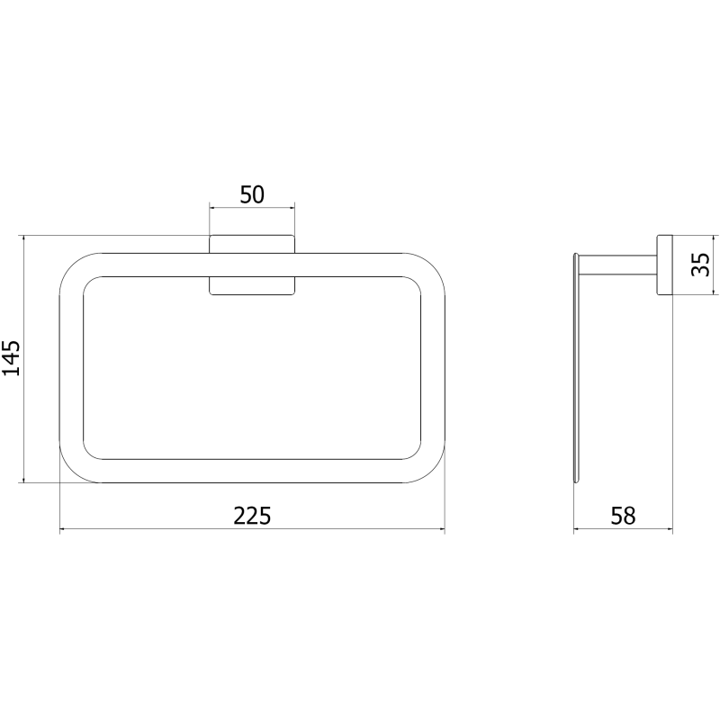 Mexen Arno porte-serviettes, chrome - 7020732-00