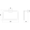 Mexen Arno porte-serviettes, noir - 7020732-70