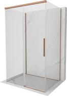 Mexen Rox-3S cabine de douche 3 parois coulissante 120 x 80 cm, transparent, cuivre brossé - 8C2-120-080-65-00-3S