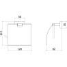 Mexen Arno support papier toilette, doré - 7020733-50