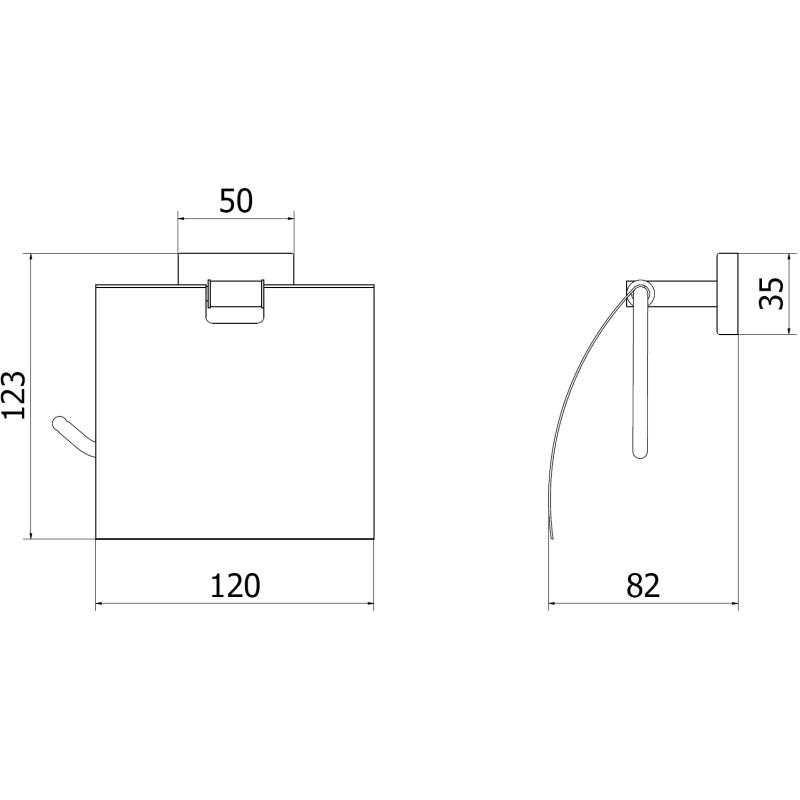 Mexen Arno support de papier toilette, chrome - 7020733-00