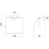 Mexen Arno support pour papier toilette, noir - 7020733-70