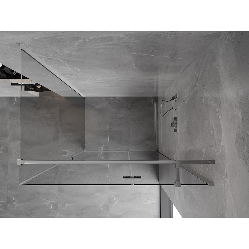 Mexen Mist-H T cabine de douche pivotante droite 80 x 120 cm, transparent, chrome - 8A5T-080-120-01-00-P