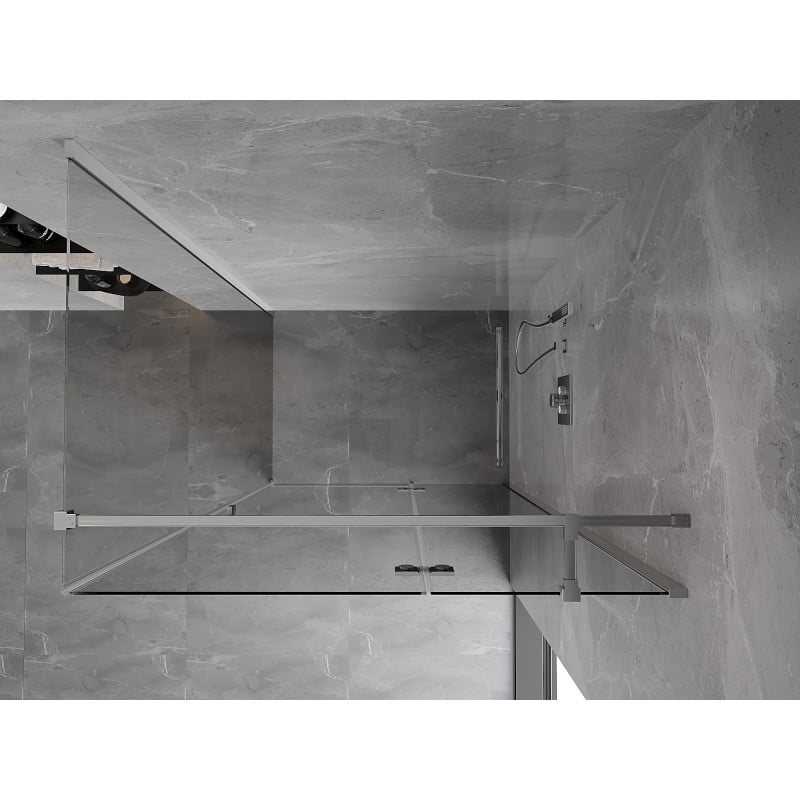 Mexen Mist-H T cabine de douche pivotante droite 95 x 120 cm, transparent, chrome - 8A5T-095-120-01-00-P