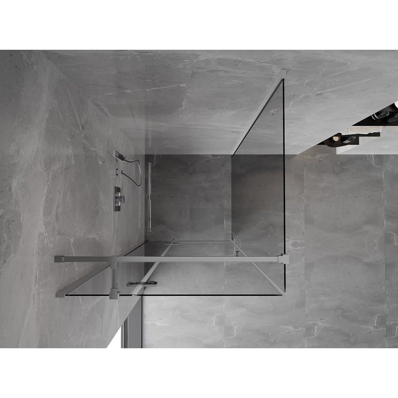 Mexen Mist-H T cabine de douche pivotante gauche 95 x 95 cm, transparent, chrome - 8A5T-095-095-01-00-L