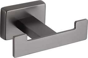 Mexen Arno crochet double pour serviette, gris pistolet brossé - 7020735-66