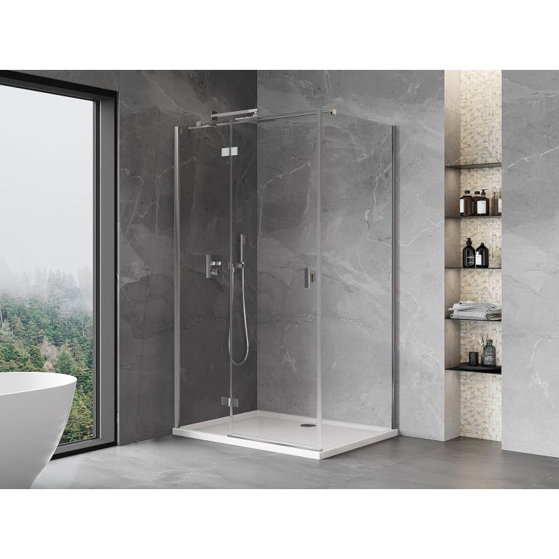 Mexen Mist-H T cabine de douche pivotante côté gauche 70 x 85 cm, transparent, chromé - 8A5T-070-085-01-00-L
